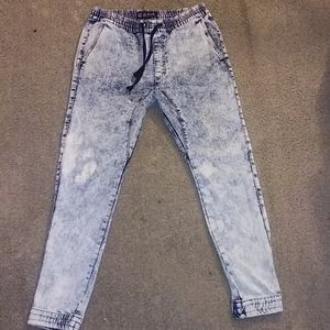 Denim joggers